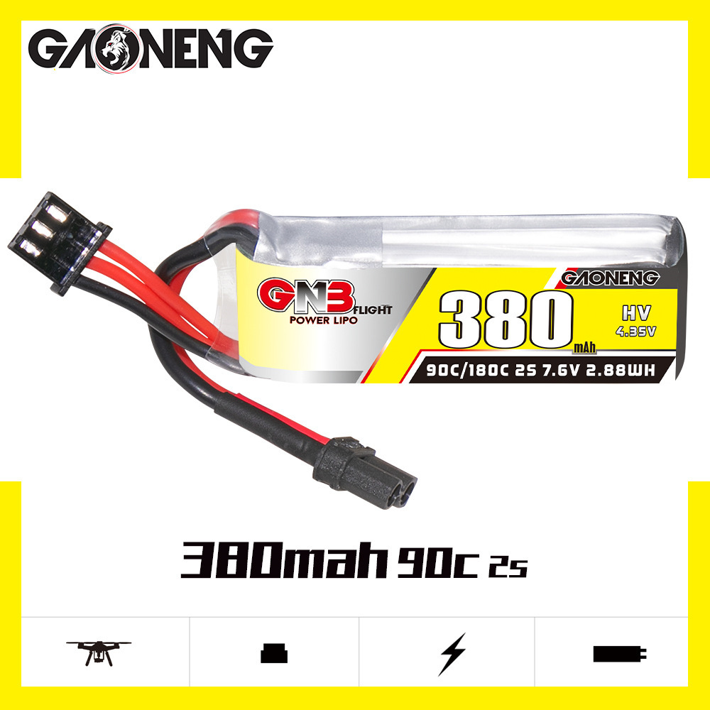 GNB 2S 7.6V 380mAh 90C/180C Li - Fpv Drone Battery のレビューと価格