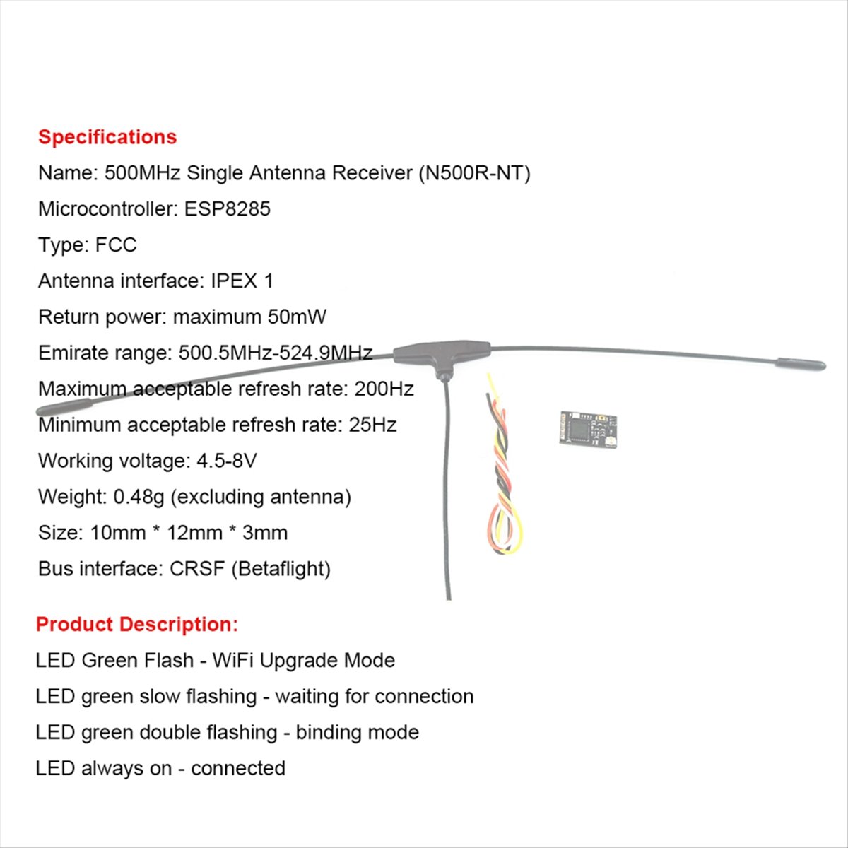 500MHz Receiver 500.5MHz-524.9 - Fpv Drone Receiver のレビューと価格